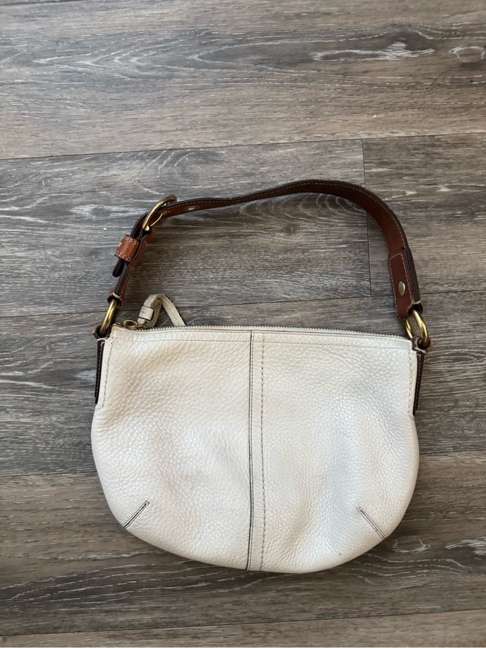 Coach Soho Small Leather Hobo in Ivory Y2K Shoulder Bag F13109